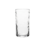 Puro Highball  Measurements: 3.0\L x 3.0\W x 5.5\H
Made in: Thailand
Made of: Glass
Volume: 15.0 Oz.

Dishwasher safe, warm gentle cycle. Not suitable for hot contents, freezer or microwave use. 
